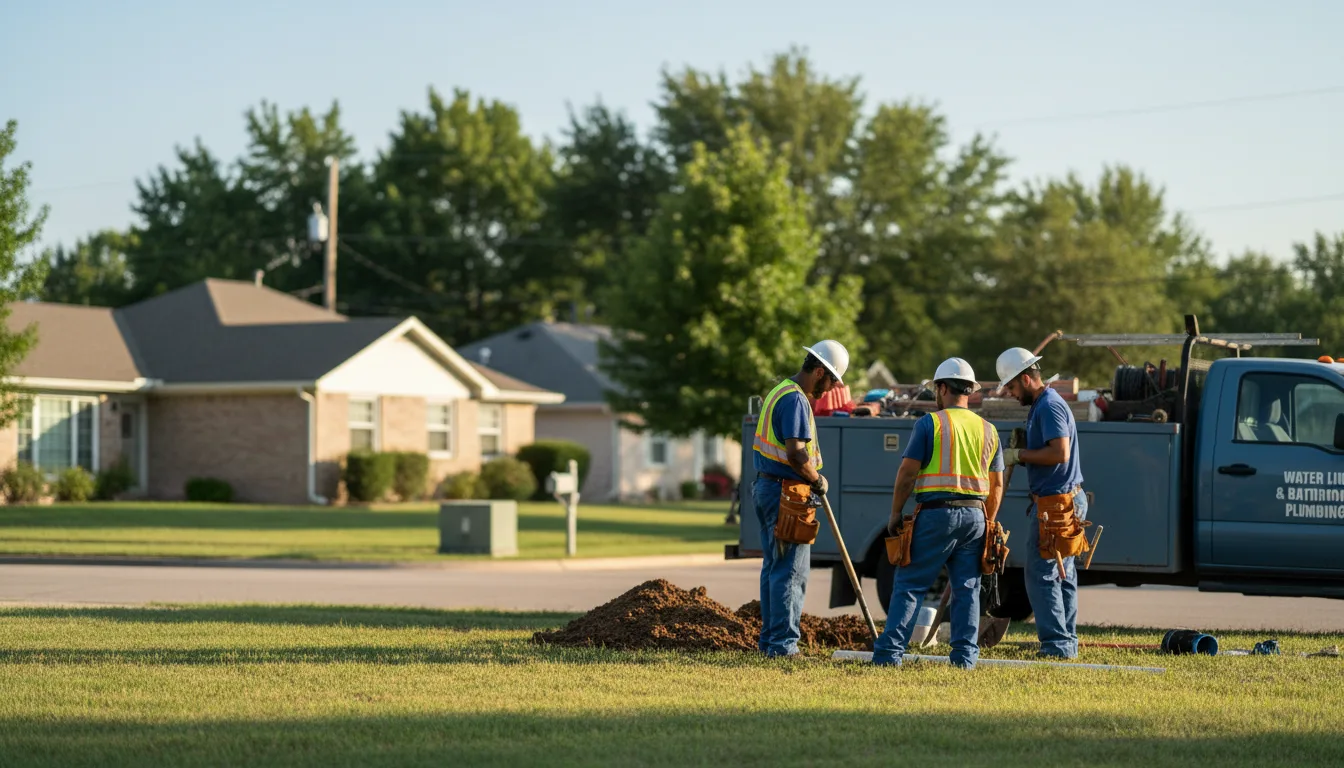Residential water line and bathroom plumbing service in Junction City, OR